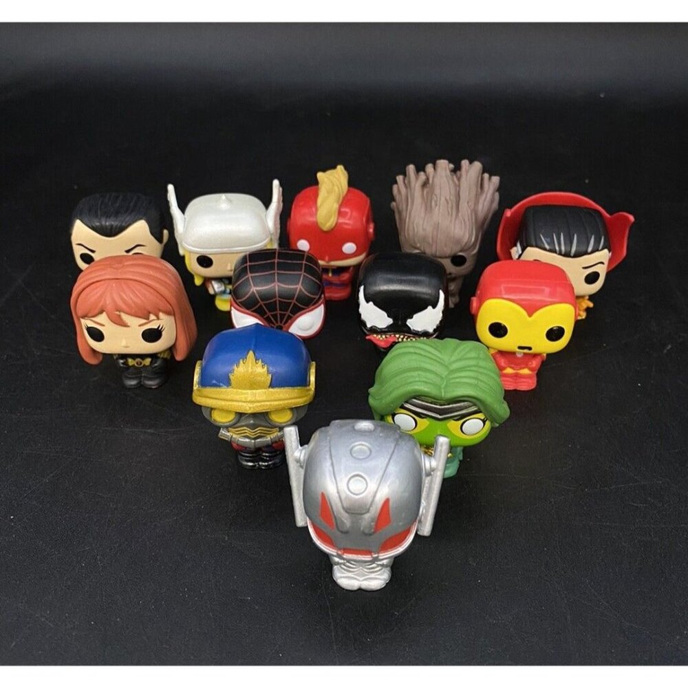 Funko Pop! Assorted‎ Marvel/DC Mini Figures - Silver, Red, Green, Black, Yellow
